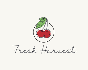 Cherry Fruit Farm logo design