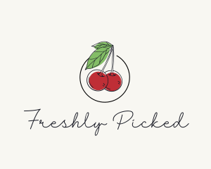 Cherry Fruit Farm logo design