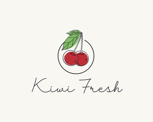 Cherry Fruit Farm logo design