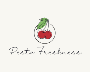 Cherry Fruit Farm logo design