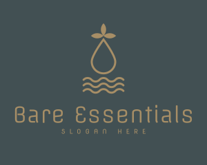 Golden Herbal Essential Oil logo design