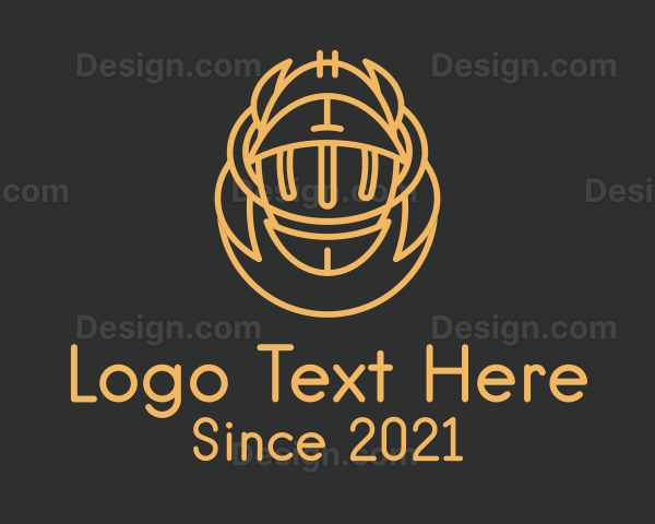 Medieval Knight Helmet Logo