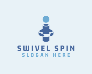 Tech Spin Cylinder Letter I logo