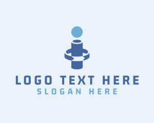 Tech Spin Cylinder Letter I logo