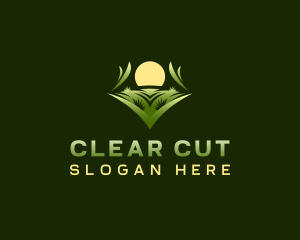 Lawn Grass Landscaping logo design