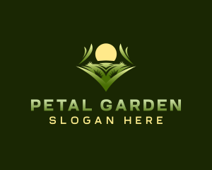 Lawn Grass Landscaping logo design