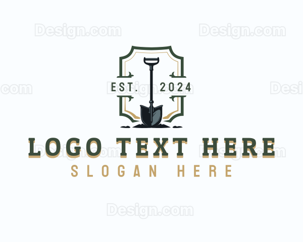 Shovel Landscaping Tool Logo