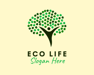 Natural Tree Spa Leaves logo design