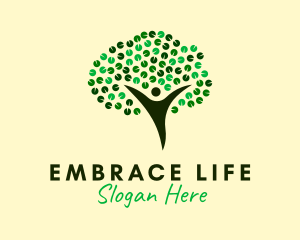 Natural Tree Spa Leaves logo design