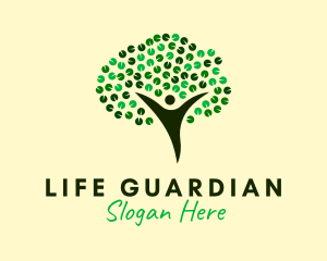 Natural Tree Spa Leaves logo design