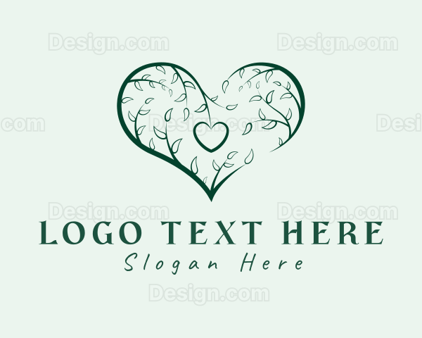 Nature Garden Heart Logo