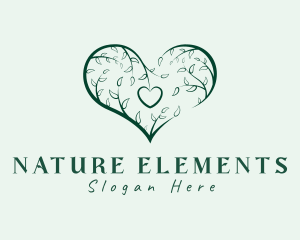 Nature Garden Heart logo design