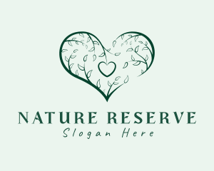 Nature Garden Heart logo design