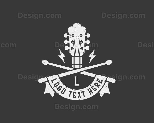 Rock Guitar Headstock Logo