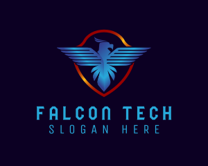 Blue Falcon Shield logo design