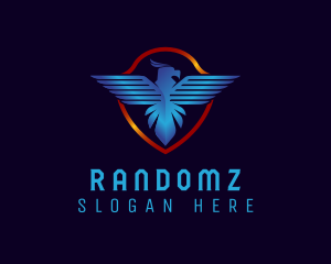 Blue Falcon Shield logo design