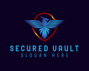 Blue Falcon Shield logo design