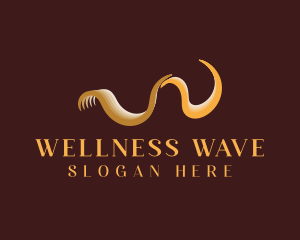 Wave Boutique Letter W logo design