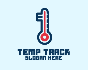 Modern Digital Thermometer  logo design