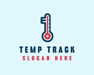 Modern Digital Thermometer  logo design