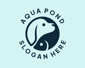 Yin Yang Dog Fish logo design