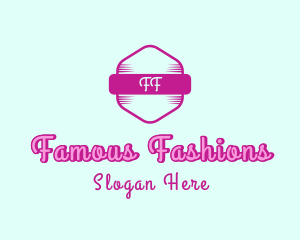 Fashion Feminine Hexagon logo design