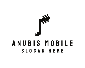 Musical Note Guitar logo design