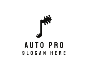 Musical Note Guitar logo