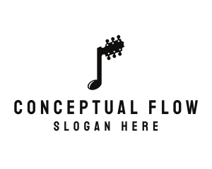 Musical Note Guitar logo