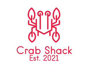 Red Crab Plant  logo design