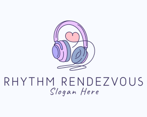 Love Music Headphone logo design