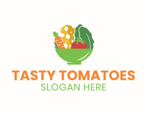 Healthy Food Bowl logo design