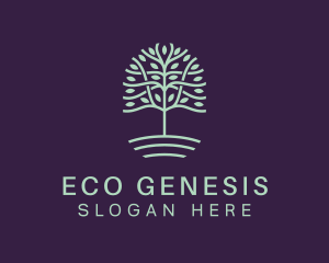 Tree Eco Sustainability logo design