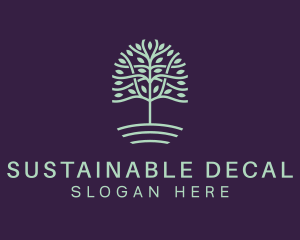 Tree Eco Sustainability logo design