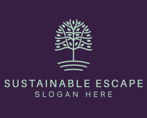 Tree Eco Sustainability logo design