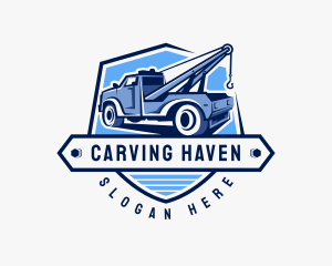 Pickup Truck Crane logo design