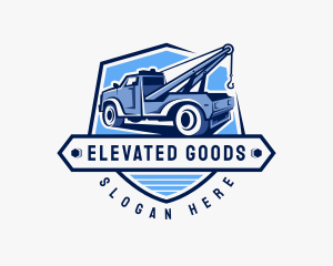 Pickup Truck Crane logo design