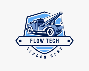 Pickup Truck Crane logo design