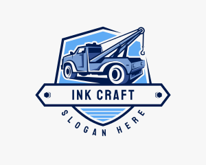 Pickup Truck Crane logo design