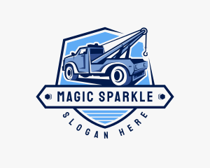 Pickup Truck Crane logo design