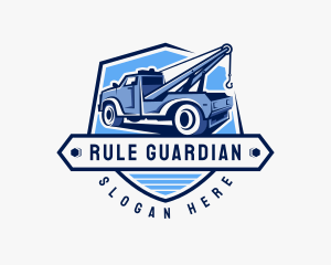 Pickup Truck Crane logo design