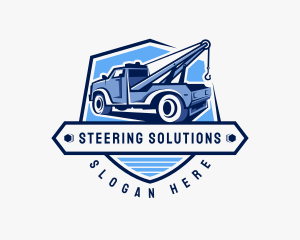 Pickup Truck Crane logo design