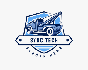 Pickup Truck Crane logo design