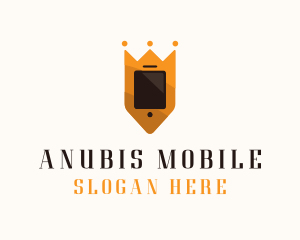 Mobile Crown Phone logo design