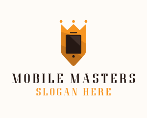 Mobile Crown Phone logo design