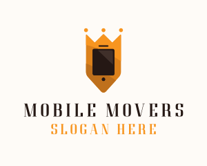 Mobile Crown Phone logo design