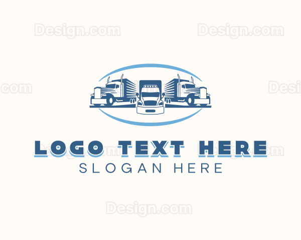 Logistics Trailer Truck Logo