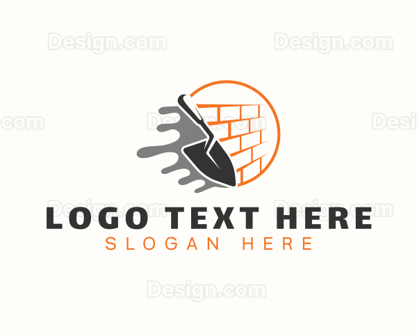 Construction Brick Trowel Logo