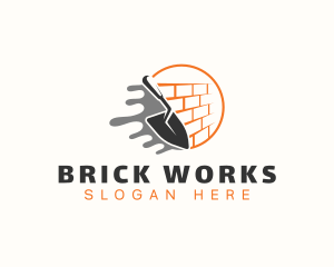 Construction Brick Trowel logo design