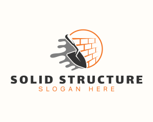 Construction Brick Trowel logo design